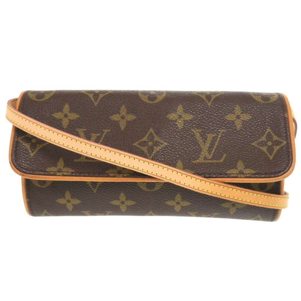 LOUIS VUITTON Authentic Brown Monogram Pochette Shoulder Bag